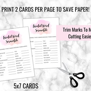 Bachelorette Word Scramble Printable