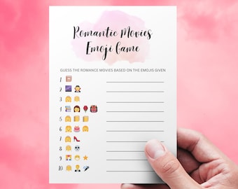 Romantic Movie Emoji Bridal Shower Game (Digital Download)