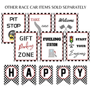 Two Fast Food Labels, Two Fast Birthday Party, Race Car Food Labels, Printable Racer Birthday Decor, Food Tents, Instant Download image 4
