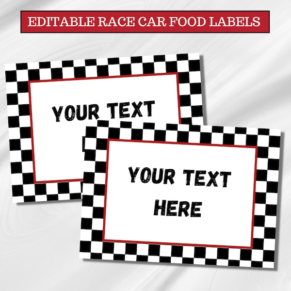 Editable Two Fast Food Labels, Two Fast Birthday, Race Car Party Food Tags, Printable Race Birthday Decor, Food Tents, Instant Download