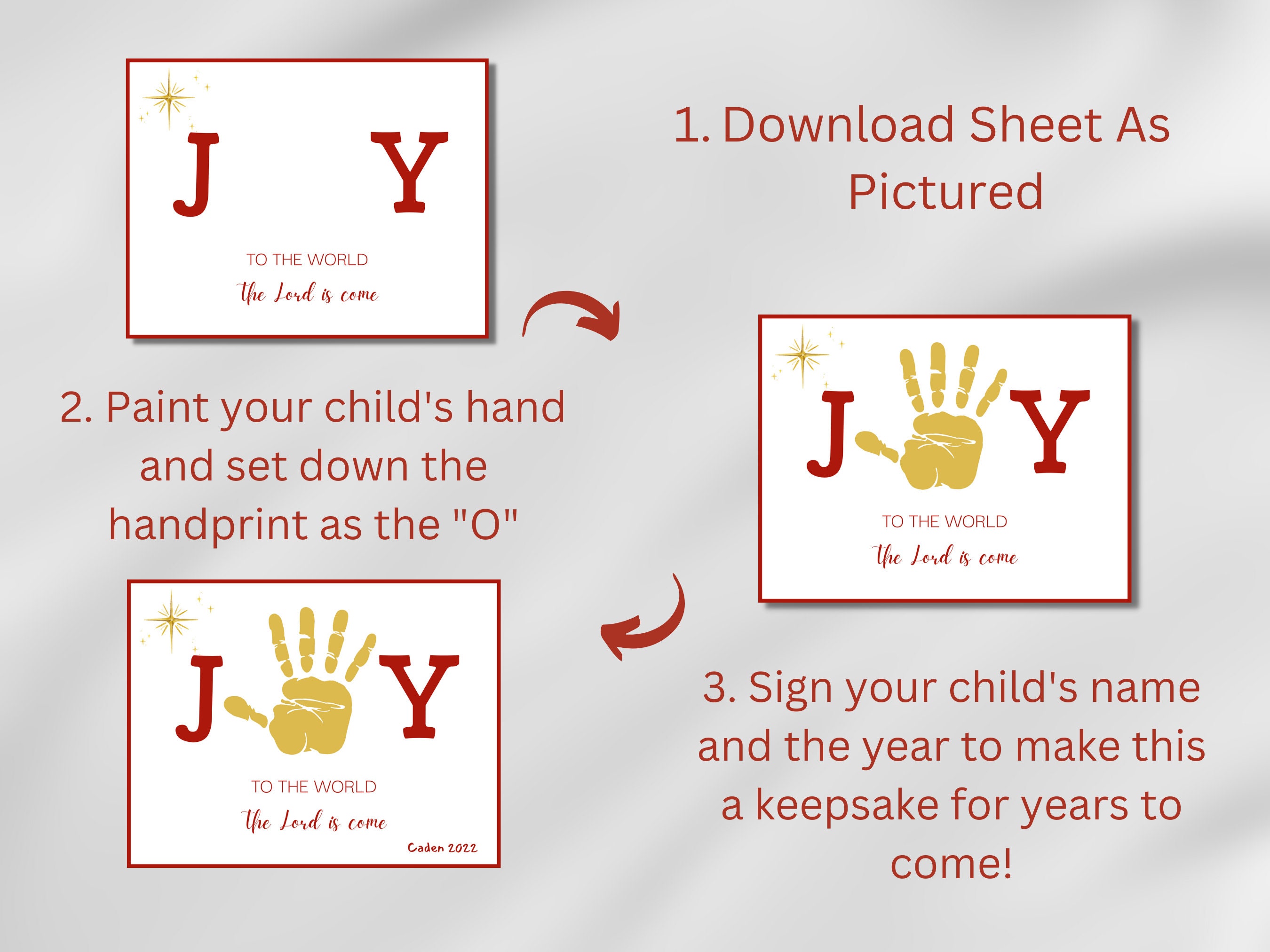 Christmas Handprint Craft, Christmas Activities for Kids, Christian