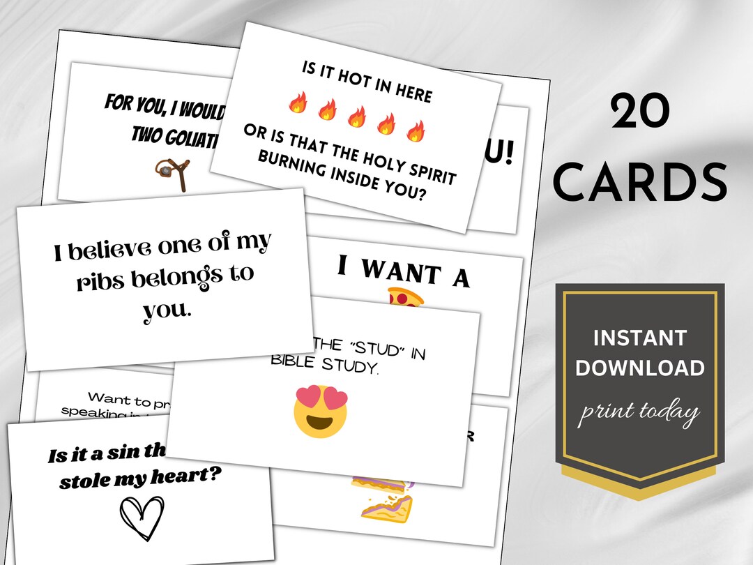 Funny Christian Lunchbox Notes for Husband: 20 Printable Cards (PDF ...