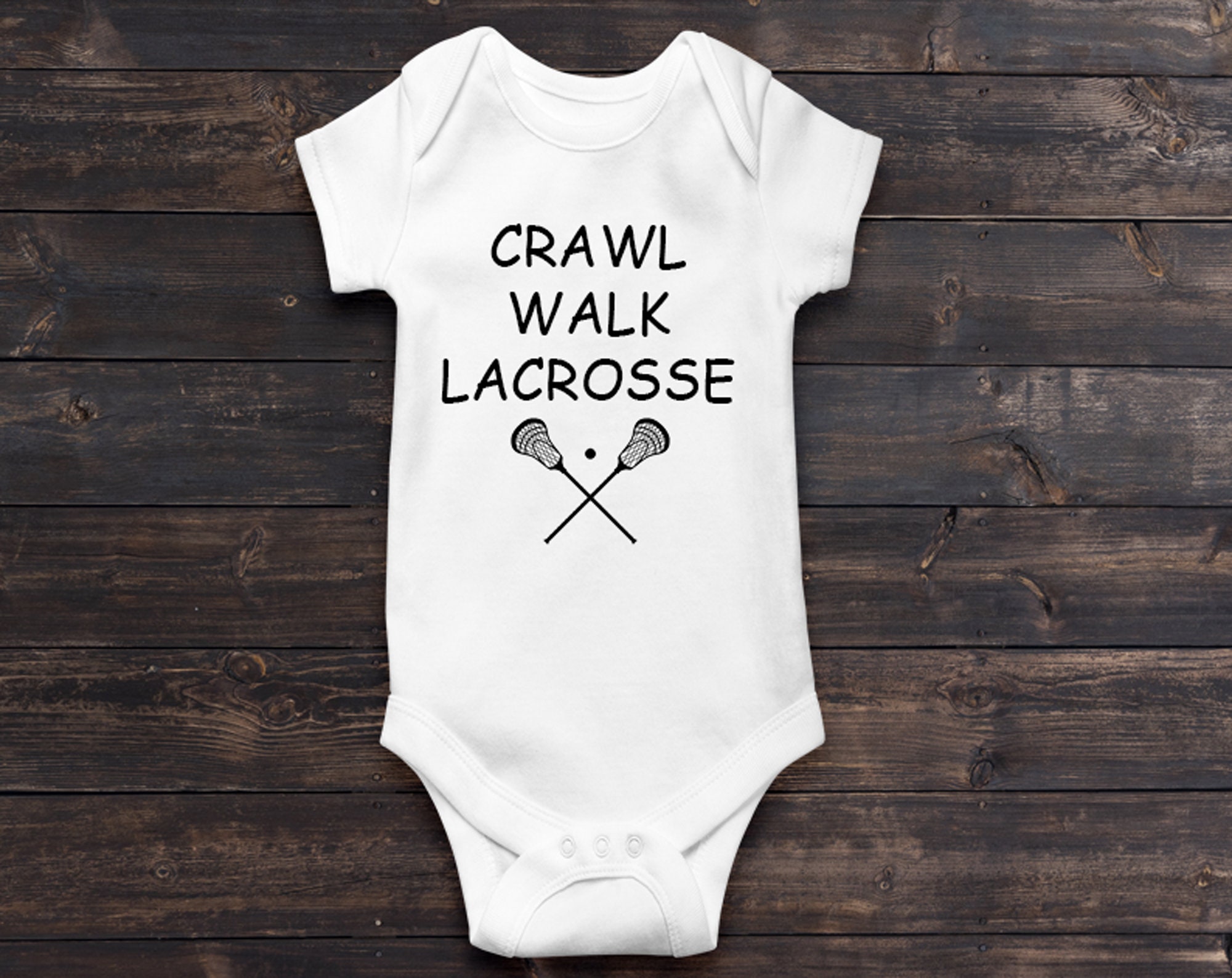 Crawl Walk Lacrosse Bodysuit Baby Shower Gift Newborn Baby Etsy