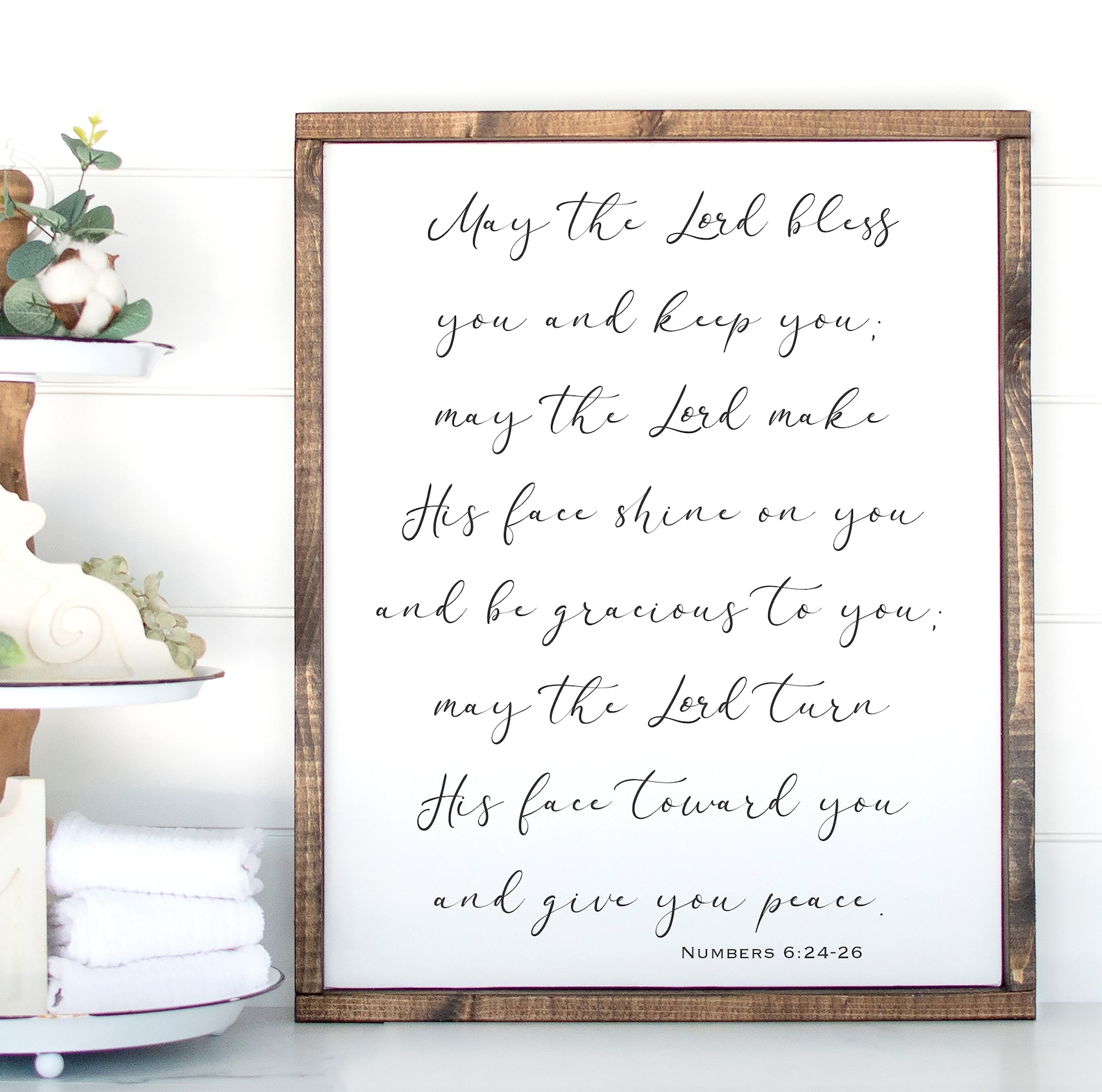 May the Lord Bless You and Keep You Framed Canvas Sign | Numbers 6:24 ...