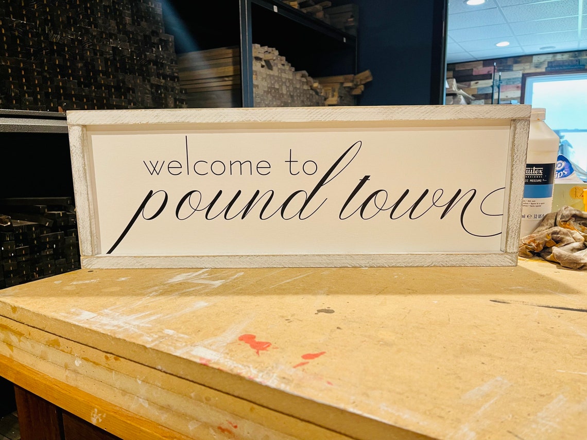 to Pound Town Poundtown Bedroom Wall Decor Funny Etsy