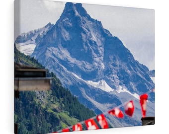 Zinal, Zwitserland Turend in de Zwitserse Alpen