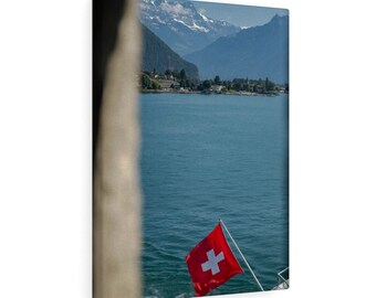Kijkend uit het Chillon kasteel, meer van Genève, Zwitserland