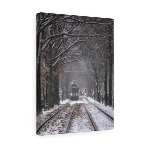 Boston MBTA C Line In The Snow