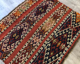 Antique  Anatolian Boho Wool Rug (2'5" x 2'11")