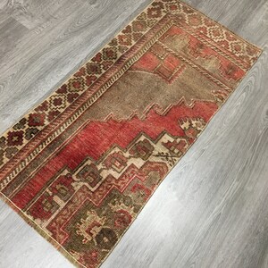 Turkse rug, AnatolianRug, Rustieke Rug, Vintage Tapijt, Handgemaakt tapijt, Nomade Rug, Keuken Tapijt, Boho Rug, Vloerkleed, Nachtkastje, Oushak Rug
