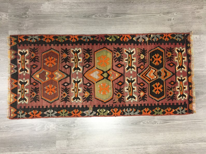 Vintage Kilim Rug, Anatolian Kilim Rug, Turkish Kilim Rug, Rustic Kilim Rug, Boho Kilim Rug, Flooring Rug, Wall Decor Rug,Handmade Kilim Rug image 8