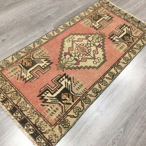 Vintage Small Rug, Anatolian Small Rug, Rustic Small Rug, Faded Small Rug, Area Small Rug, Home Decor Small Rug, Low Pile Small Rug, Oushak