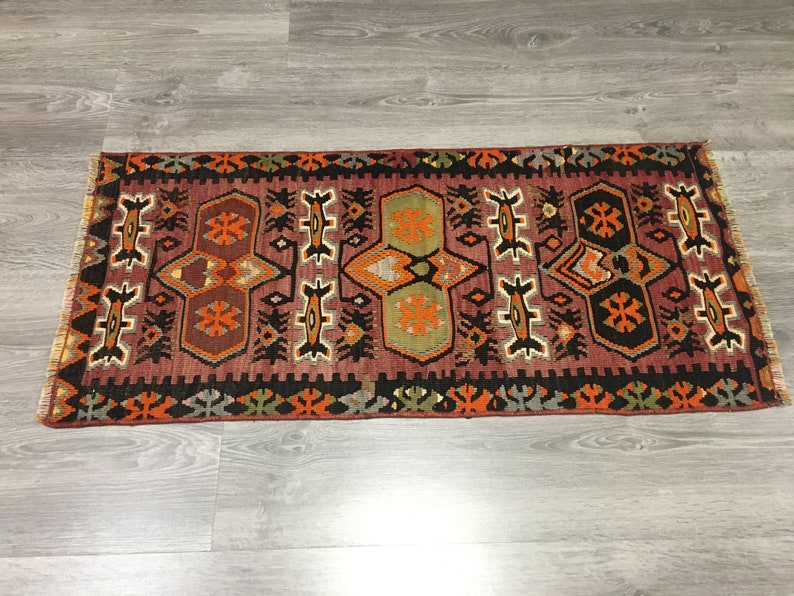 Vintage Kilim Rug, Anatolian Kilim Rug, Turkish Kilim Rug, Rustic Kilim Rug, Boho Kilim Rug, Flooring Rug, Wall Decor Rug,Handmade Kilim Rug image 4