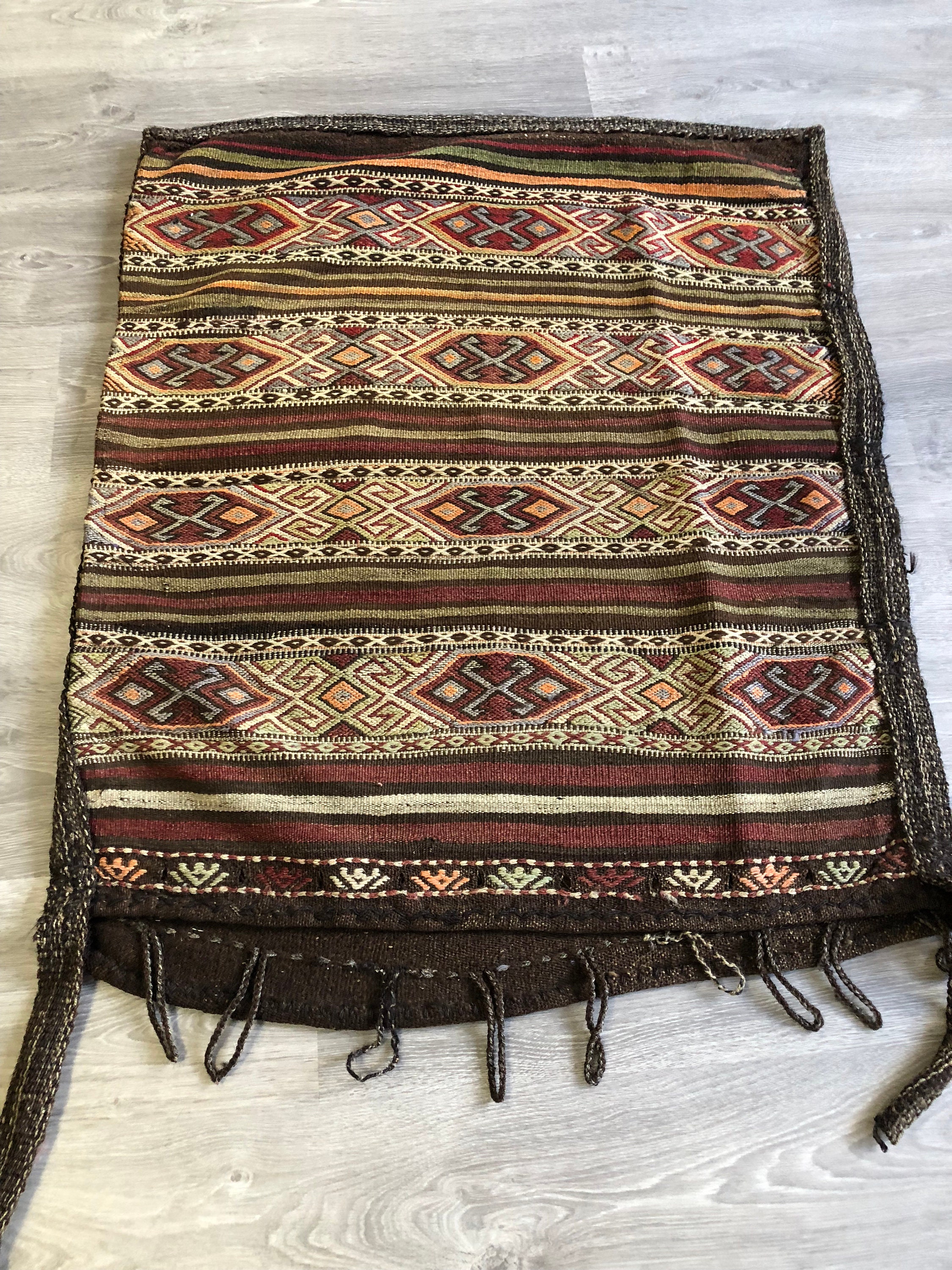 Anatolian Kilim Rug Turkish Camel Bag Camel Sack Rug Wall Etsy