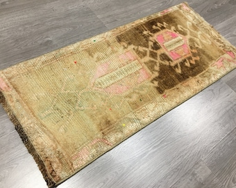 Oushak Small  Vintage Wool Entryway Rug (1'5'' x 3'ft)