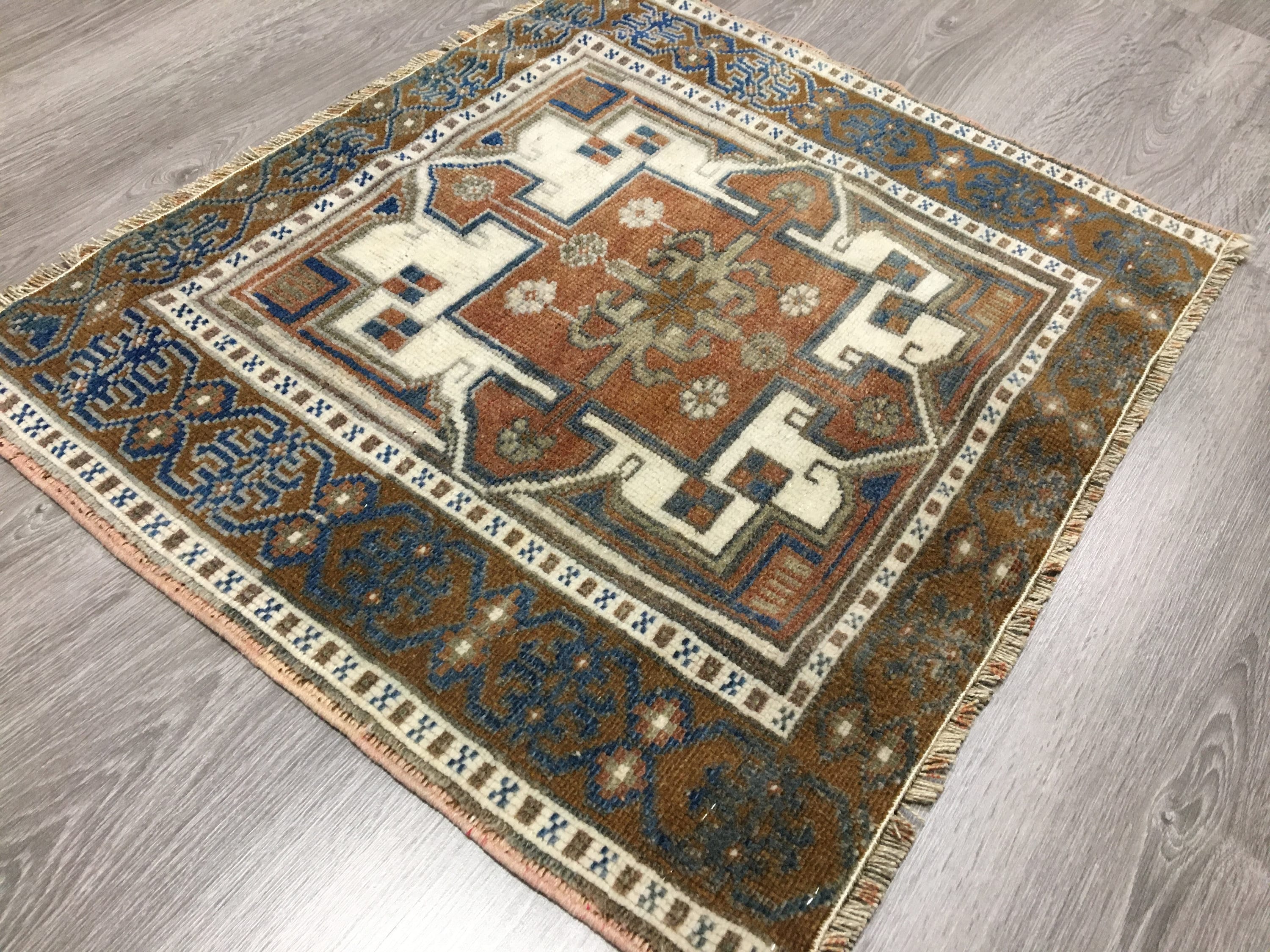 Small Square Rug Rustic Small Rugwool Bohemian Rug Small | Etsy