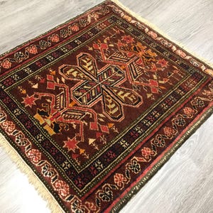 Square Rug,Turkish Square Rug,Small Square Rug,Bohemian Square Rug,Rustic Square Rug,Tribal Small Rug,Primitive  Square Rug,Wool  Square Rug
