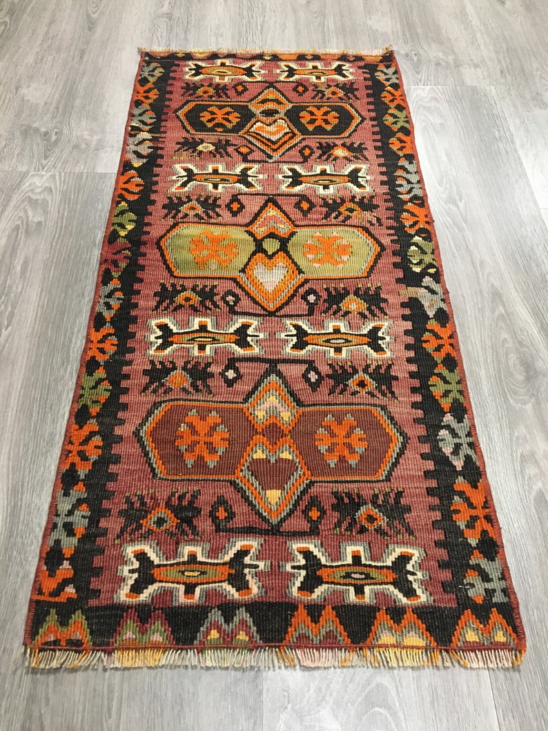 Vintage Kilim Rug, Anatolian Kilim Rug, Turkish Kilim Rug, Rustic Kilim Rug, Boho Kilim Rug, Flooring Rug, Wall Decor Rug,Handmade Kilim Rug image 10