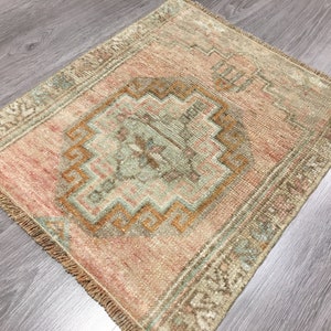 Turkish Small Rug,Oushak Small Rug,Modern Small Rug.Tribal Small Rug,Blue Small Rug, Home Decor Rug,Small Carpet, Boho Small Rug, Anatolian