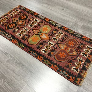 Vintage Kilim Rug, Anatolian Kilim Rug, Turkish Kilim Rug, Rustic Kilim Rug, Boho Kilim Rug, Flooring Rug, Wall Decor Rug,Handmade Kilim Rug image 7