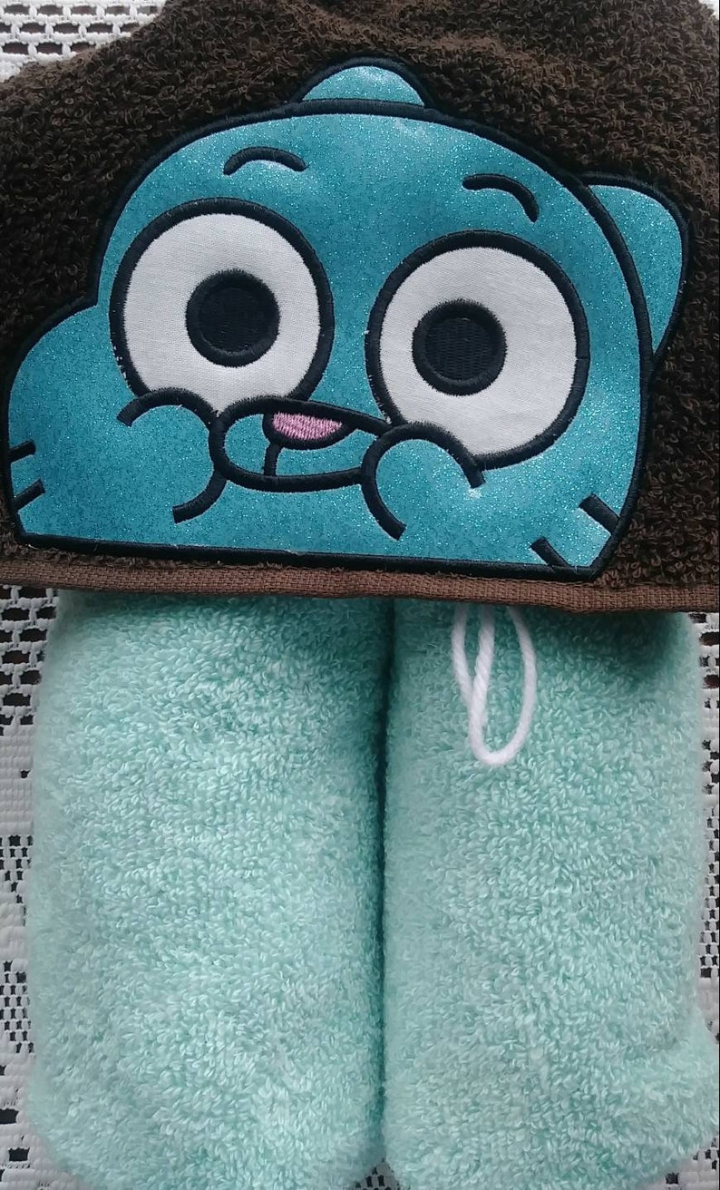Kids Hooded Towel Hooded Towel Gumball Hooded Towel Embroidered Hooded Towel Child Sized Hooded Towel