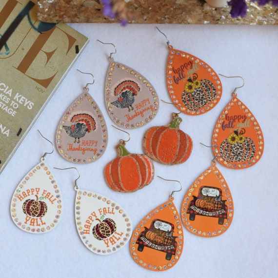 Thanksgiving Party Jewelry  | Fall Y'all Themed Jewelry | Holiday Season Jewelry | Pumpkin