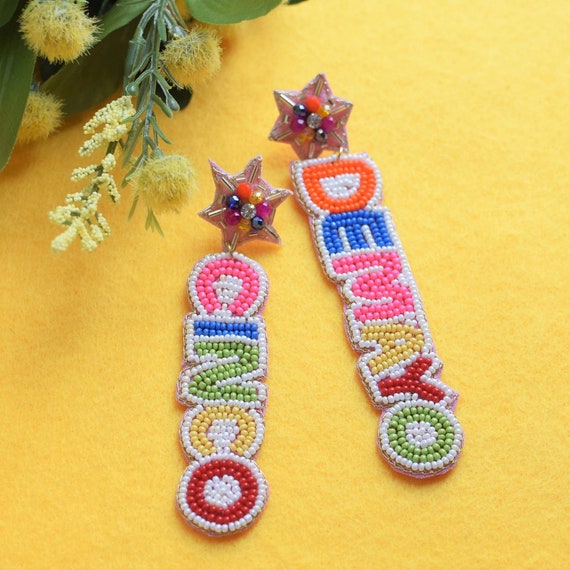 Cinco De Mayo Beaded Earrings, Taco Theme Birthday Party, Margarita, Mexico Trip, Vacation, Red Jalapeno, Taco Tuesday, Statement Earring