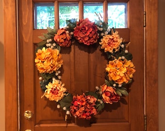 Fall Wreath- Orange/Yellow/Red