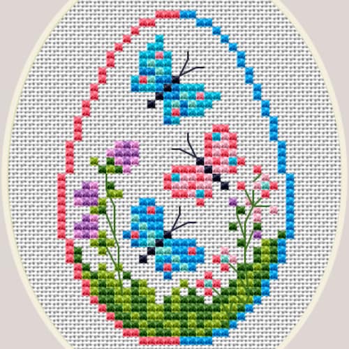 Easter cross stitch pattern Counted bunny embroidery Rabbit with eggs ornament Grandaughter gift from grandma Pillow needlepoint