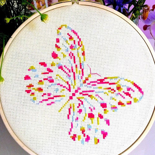 Variegated Tulips Cross Stitch Pattern Spring Flowers Cross Etsy