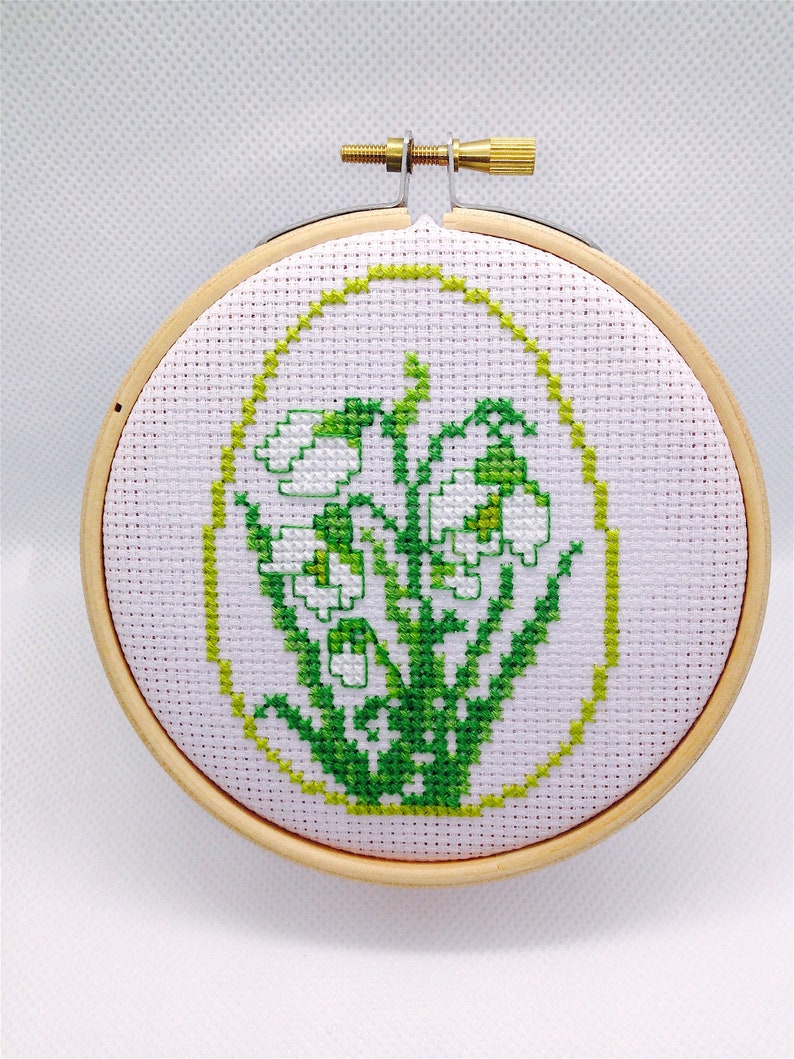 Easter Egg Cross Stitch Pattern Snowdrops Cross Stitch. Etsy