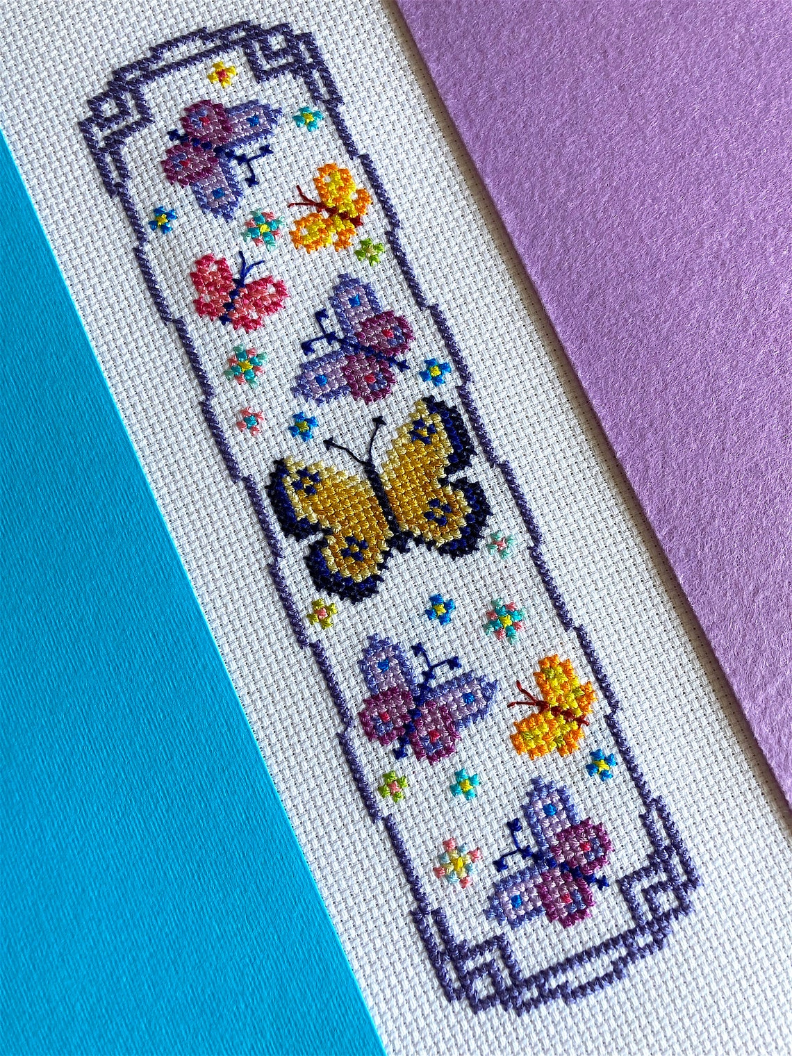 Spring Bookmark 4 Butterflies Cross stitch pattern Bookmark Etsy