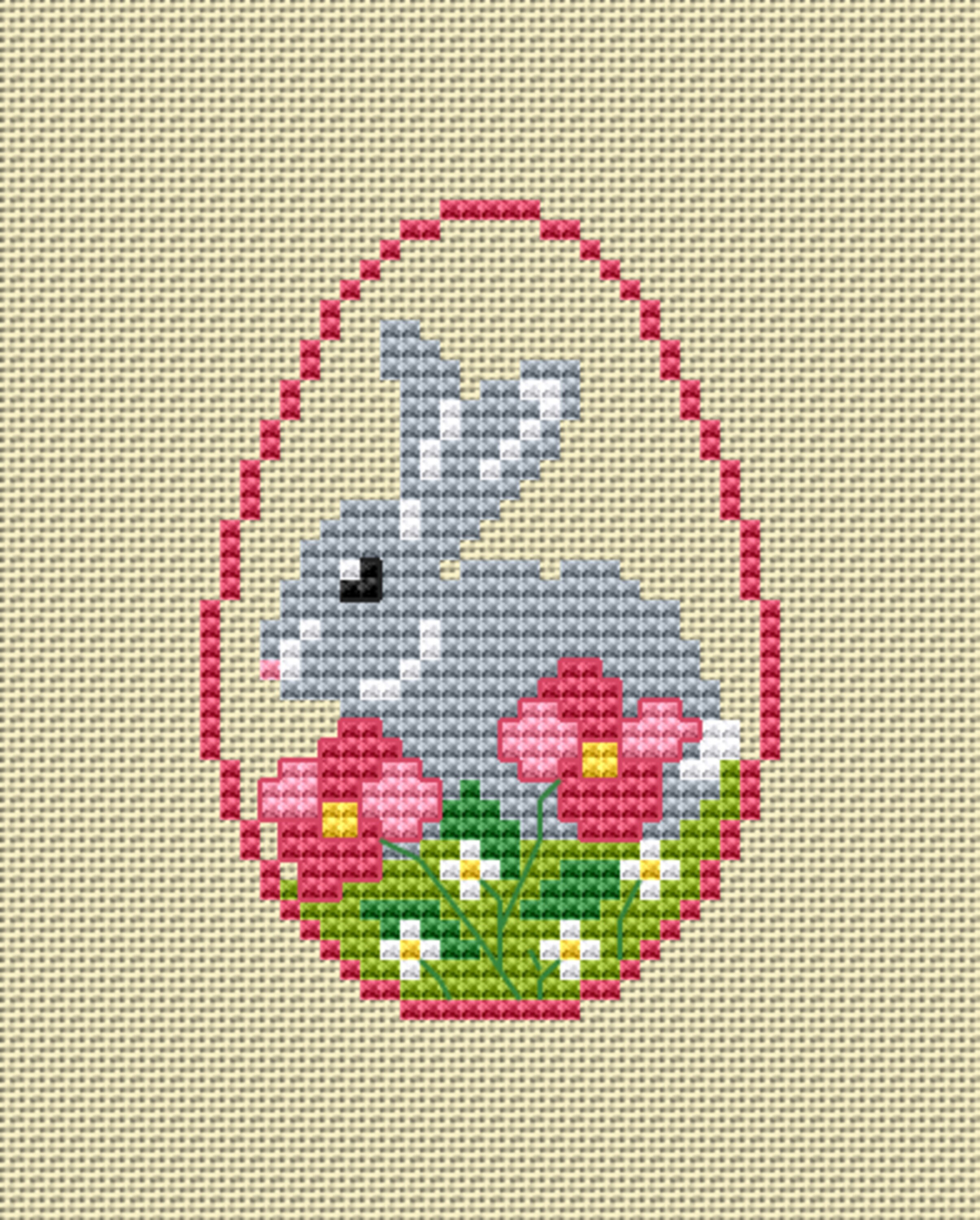 Easter Egg Cross Stitch Pattern Easter Bunny Cross Stitch Etsy