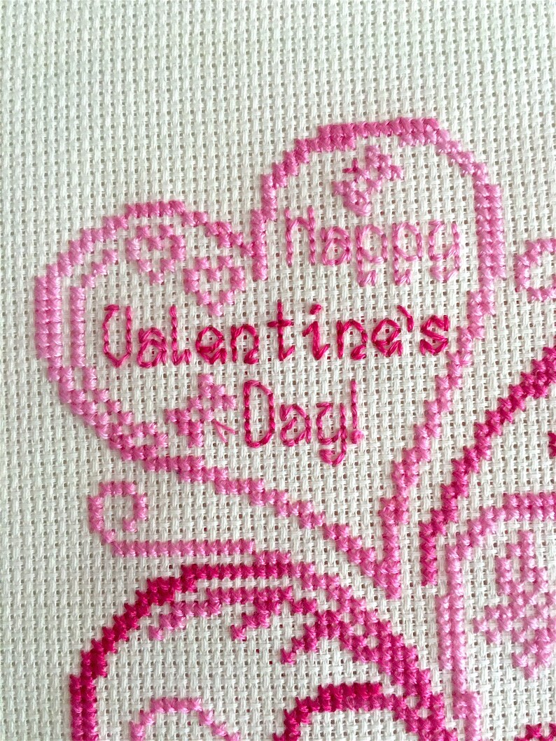 Happy Valentine's Day Ornament Cross Stitch Pattern Etsy