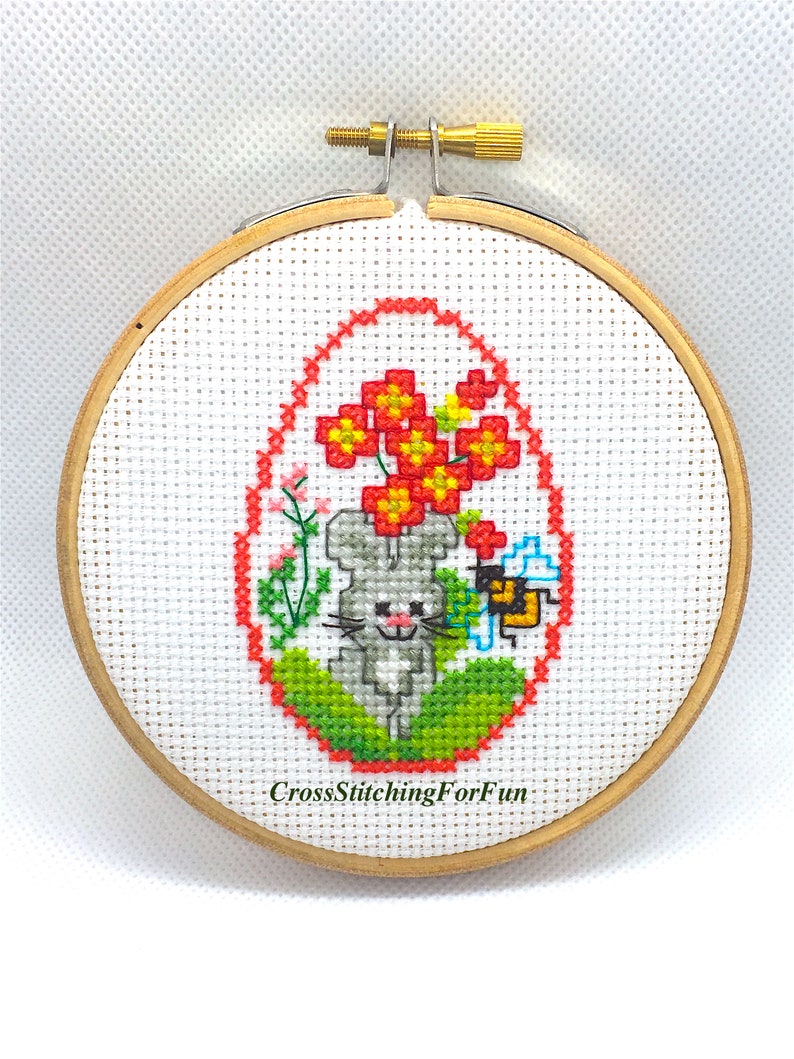 Easter egg Cross stitch pattern Easter Bunny Etsy