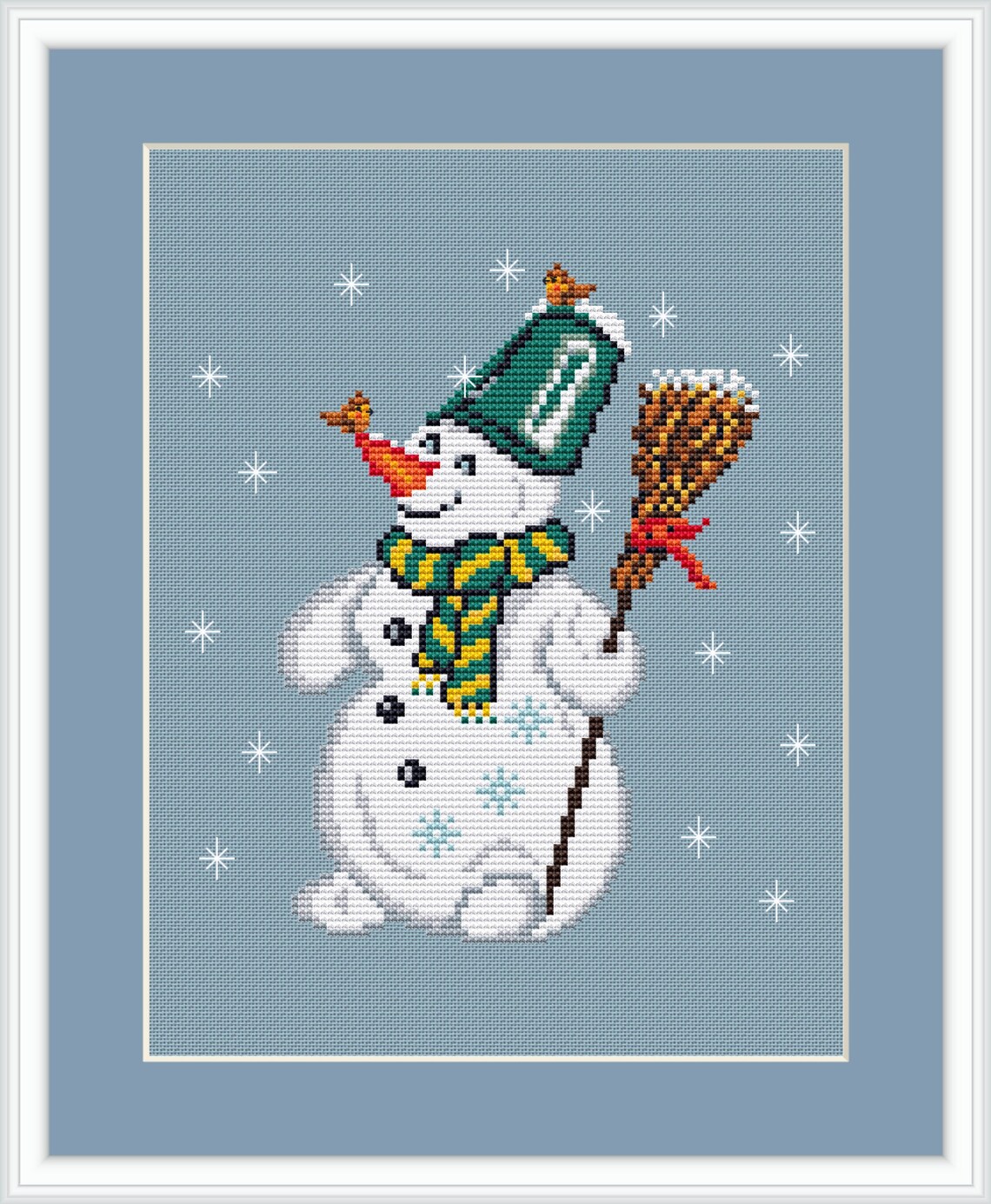 Snowman Cross stitch pattern CrossStitchingForFun | Etsy