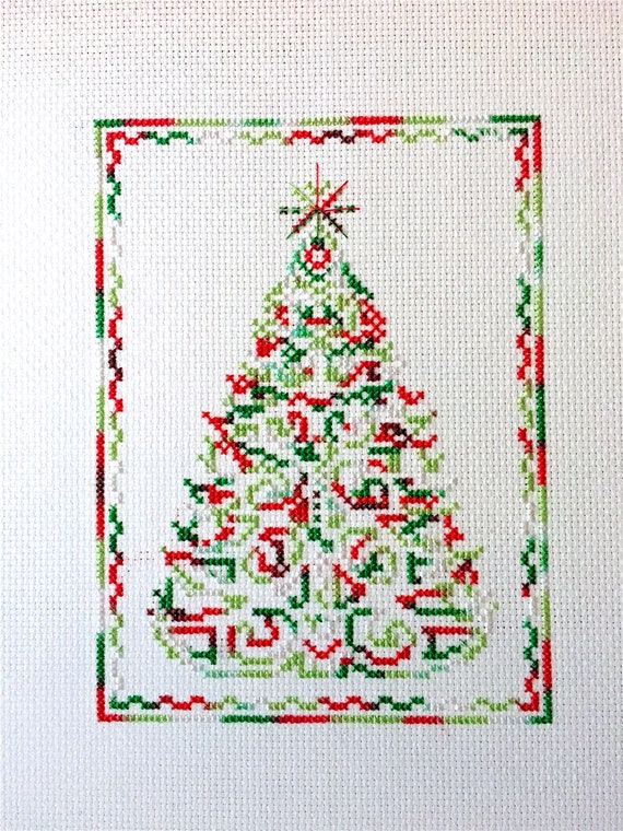 Christmas Embroidery Variegated Christmas Tree cross stitch pattern Counted cross stitch pattern Christmas cross stitch pattern