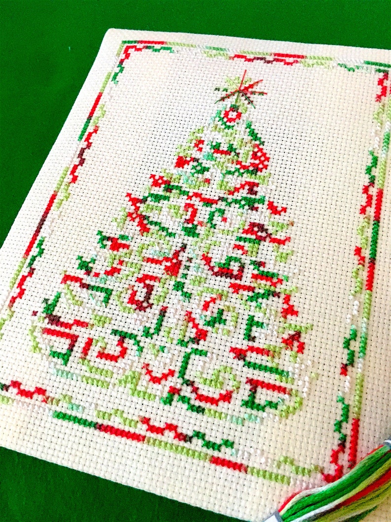Christmas Embroidery Variegated Christmas Tree cross stitch pattern Counted cross stitch pattern Christmas cross stitch pattern