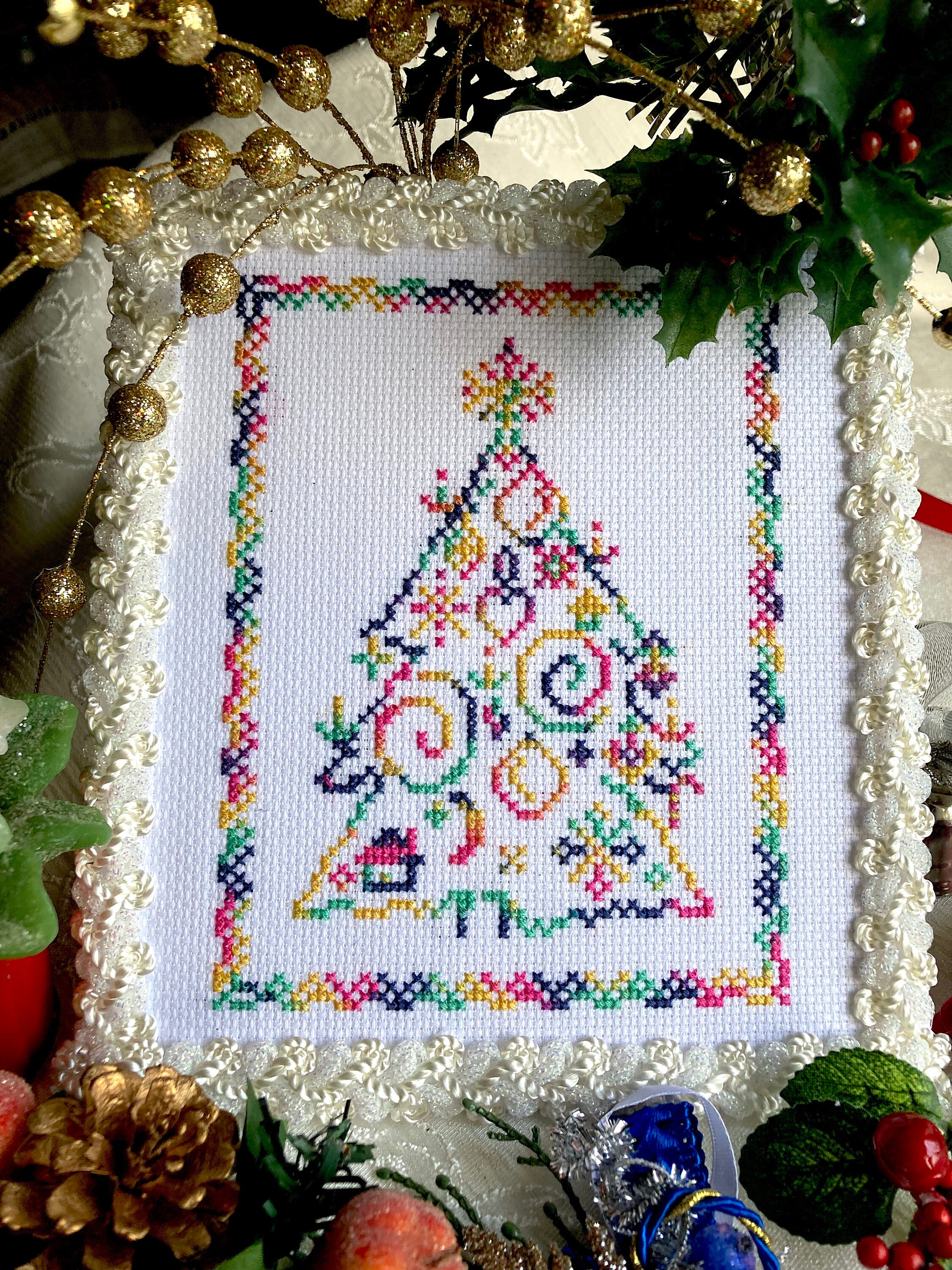 Christmas Embroidery Variegated Christmas Tree cross stitch pattern Counted cross stitch pattern Christmas cross stitch pattern