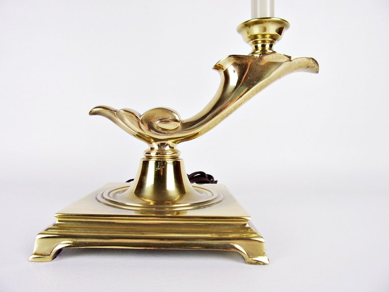 Vintage Stiffel Brass Lamp Candlestick Aladdin Genie Desk Lamp