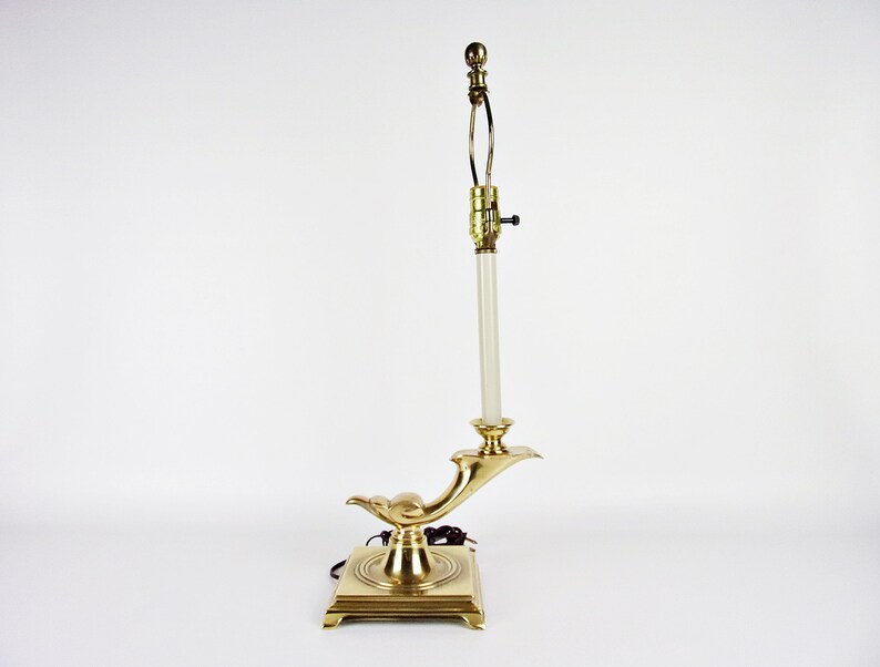 Vintage Stiffel Brass Lamp Candlestick Aladdin Genie Desk Lamp