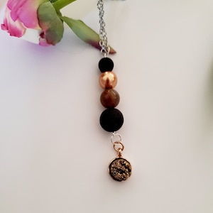 Car Diffuser: Lava Bead Essential Oil Aromatherapy Car Mirror Accessory