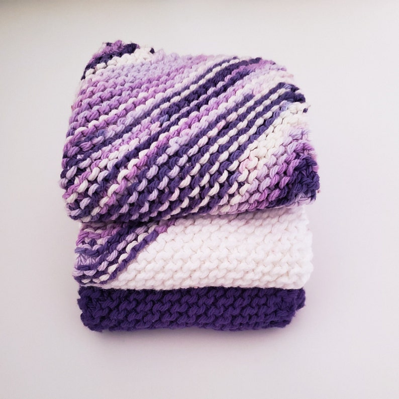 Purple home - purple cotton dish cloths