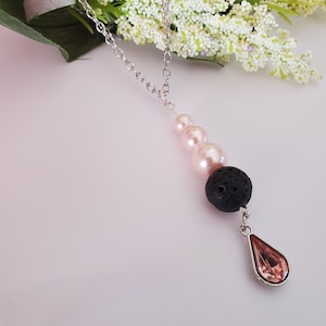 Rearview Mirror Car Diffuser: Lava Bead Essential Oil Aromatherapy Gift