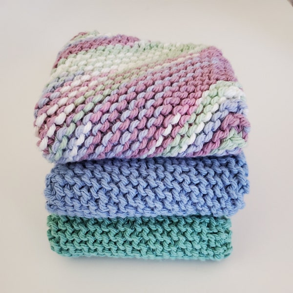 Cotton dishcloths, bath essentials, washcloths, home and living, kitchen essentials, dishcloth set, washcloth set, home gift, bath accessory