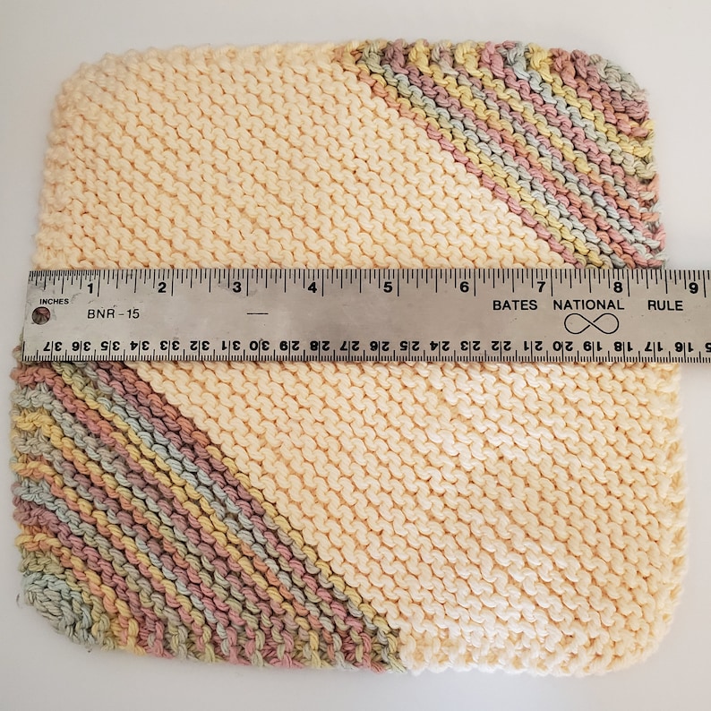 Cotton dish cloths, 100% cotton hand knitted wash cloths, home gifts, home and living, kitchen essentials, dishcloth set, wash cloth set immagine 7