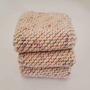 Cotton dish cloths, 100% cotton hand knitted wash cloths, home gifts, home and living, kitchen essentials, dishcloth set, wash cloth set