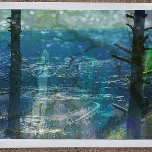 Elden Lookout Trailhead in Cyan, Flagstaff, Arizona. Framed Inkjet Print, 11x17&quot;