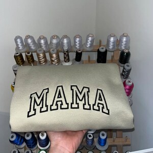 Mama Embroidery Sweatshirt, Mum Sweater