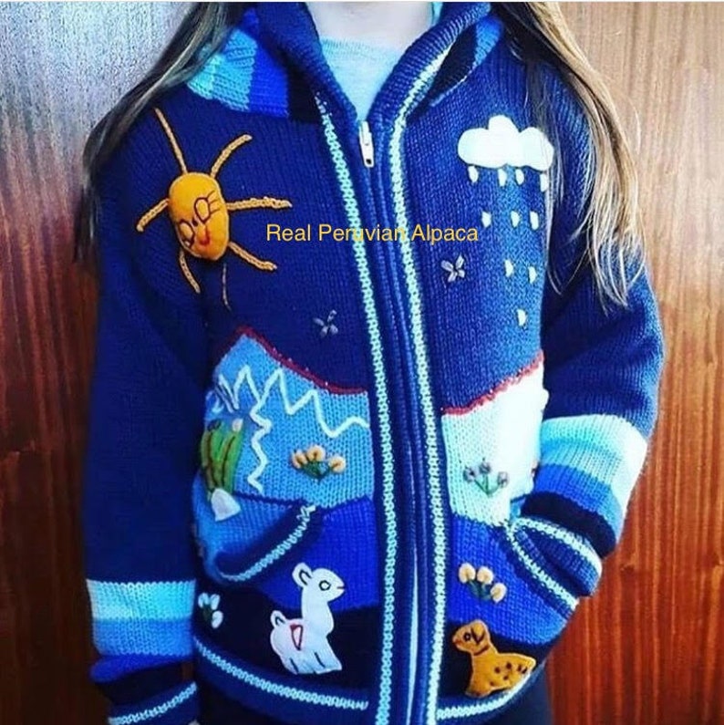 Alpaca sweater for children. Peruvian handmade kids jumpers. Etsy